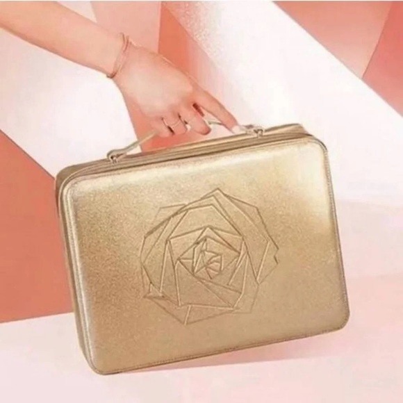 Lancome Limited Edition Golden Make Up Bag Case - Picture 9 of 9